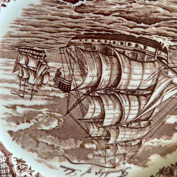 Alfred Meakin fair winds grind ship of Salem plate - Picture 3 of 9